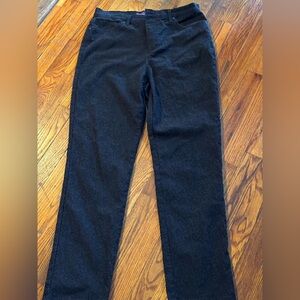 Gloria Vanderbilt embossed Black Patterned Straight Leg Amanda Jeans sz 12 30X30